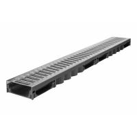 Лоток водоотводный Light MINI с оцинкованной решеткой в сборе 1000х134х50