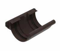 GLC PVC  соединитель желоба широкий, коричневый, RAL 8019