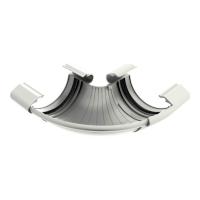 GLC PVC угол желоба регулируемый универсальный 90-160 град., белый, RAL 9010