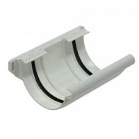 GLC PVC соединитель желоба широкий, белый, RAL 9010
